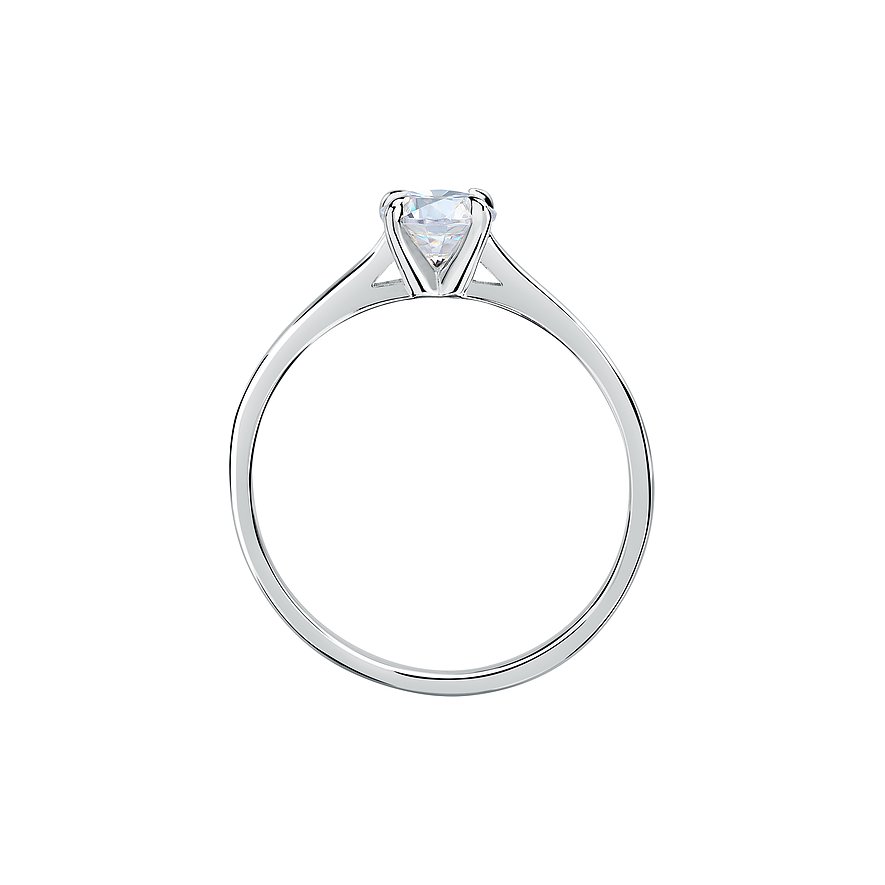 Live Diamond 375 Weißgold Ring mit Diamant.