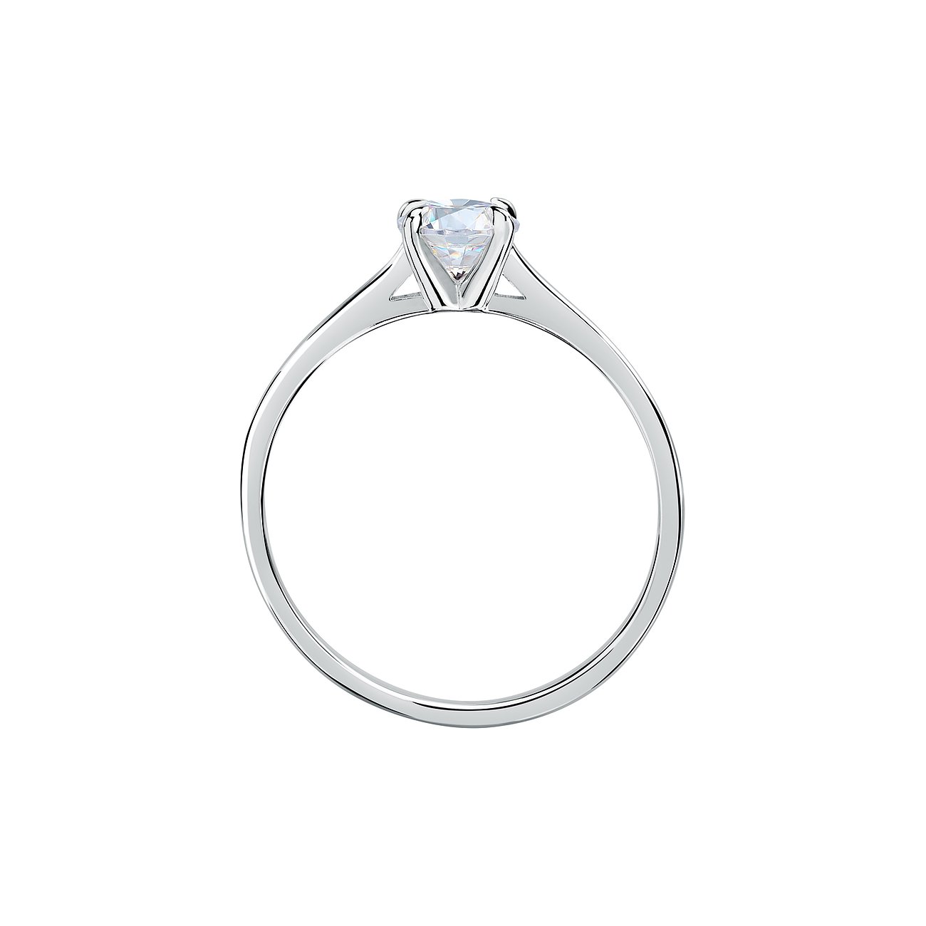 Live Diamond 375 Weißgold Ring mit Diamant.