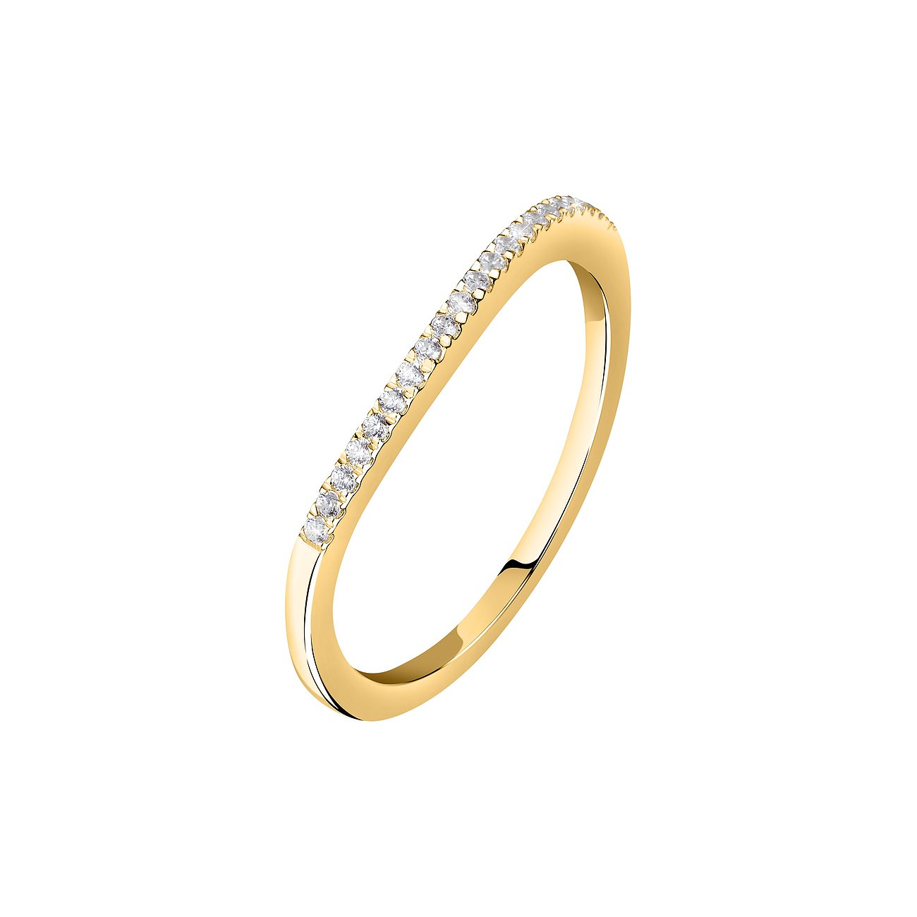 Live Diamond Ring aus 375 Gelbgold mit Diamanten.