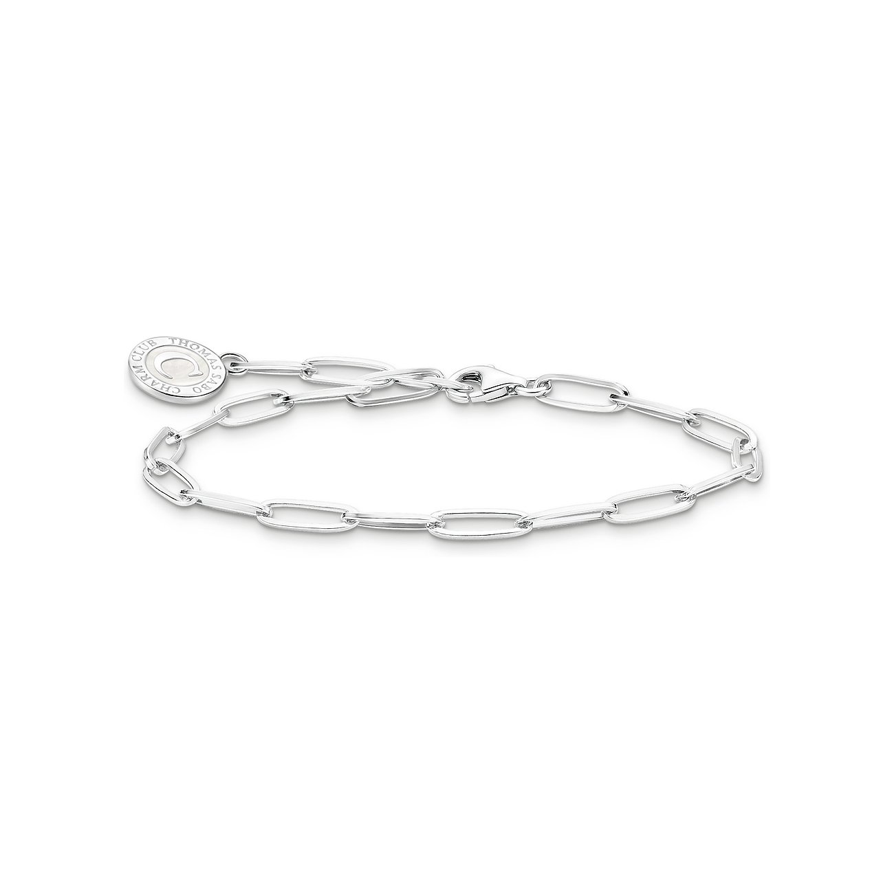 Thomas Sabo Armband aus 925er Silber mit Charm Club Anhänger und Karabinerverschluss.