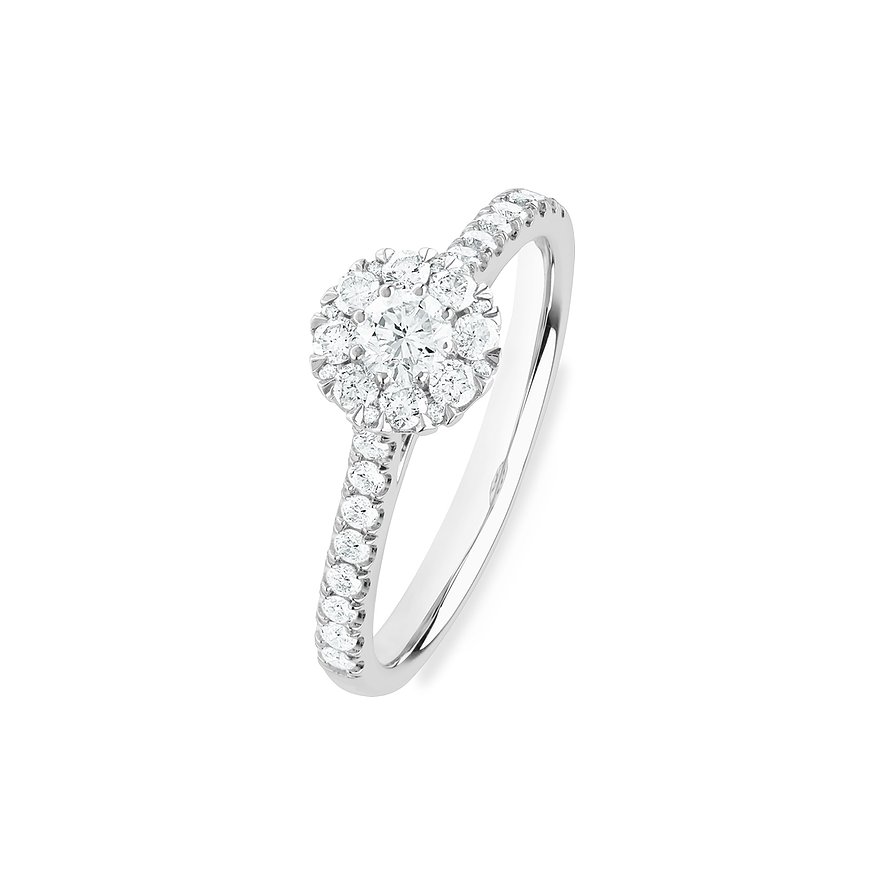 2. Chance - CHRIST Damenring Highlight Ring, Damen, 585er Weißgold, weißgold, Größe: 54
