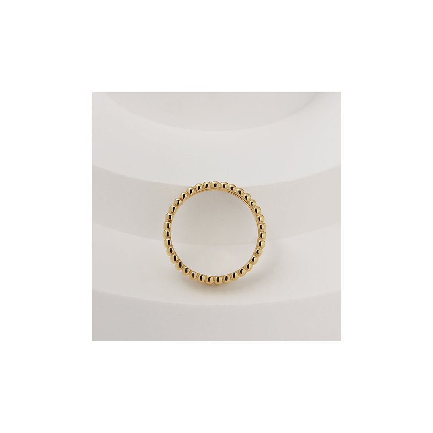 CHRIST Ring aus 585 Gelbgold mit Perlen-Design.