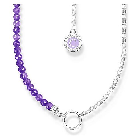 Thomas Sabo Armband aus Silber mit Amethyst und Emaille-Anhänger.
