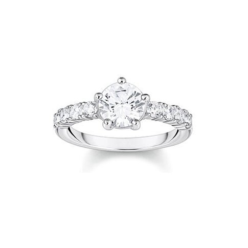 Thomas Sabo Ring aus 925er Silber mit Zirkonia.