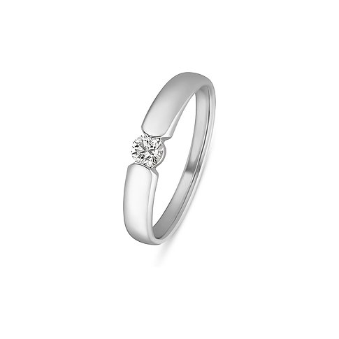 CHRIST Ring aus 585 Weißgold mit Diamant.