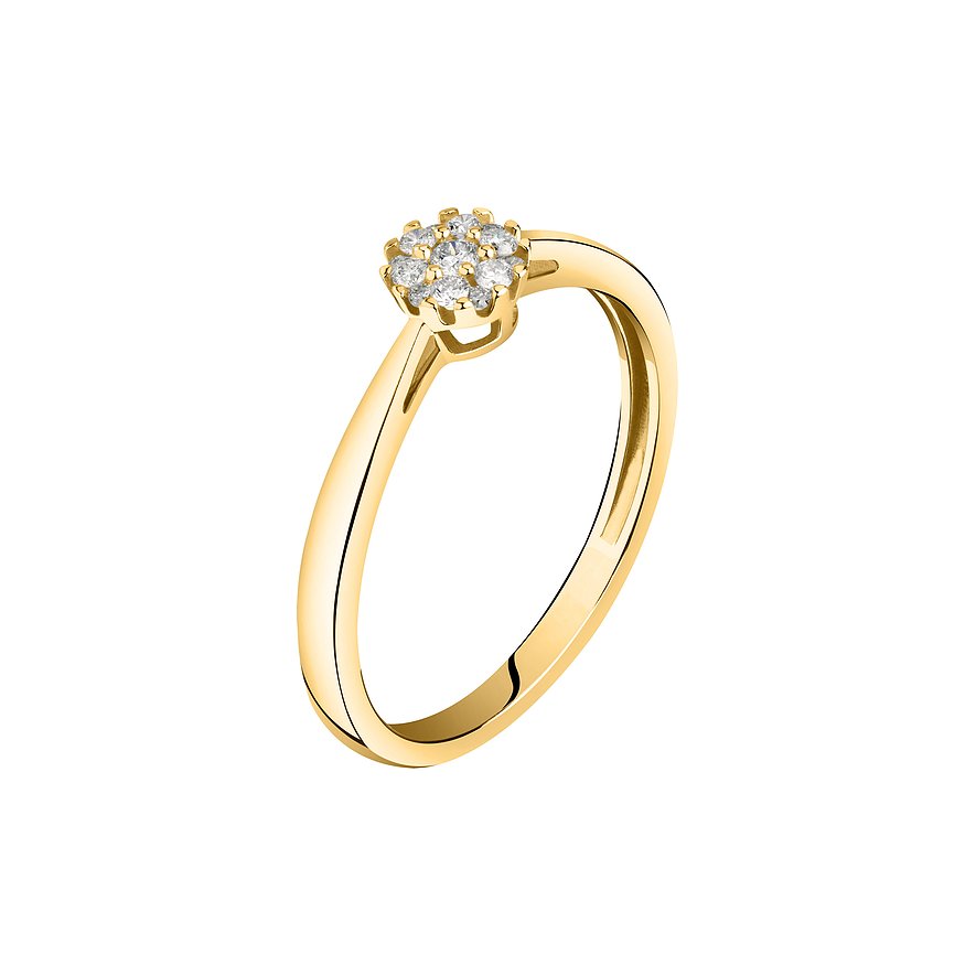 CHRIST Ring aus 585 Gelbgold mit Diamanten.