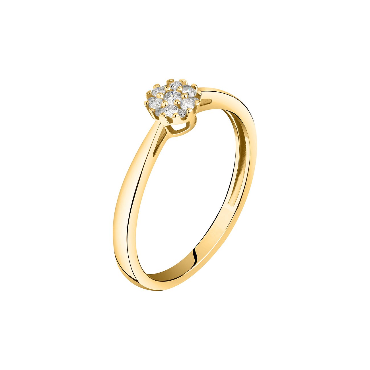 CHRIST Ring aus 585 Gelbgold mit Diamanten.