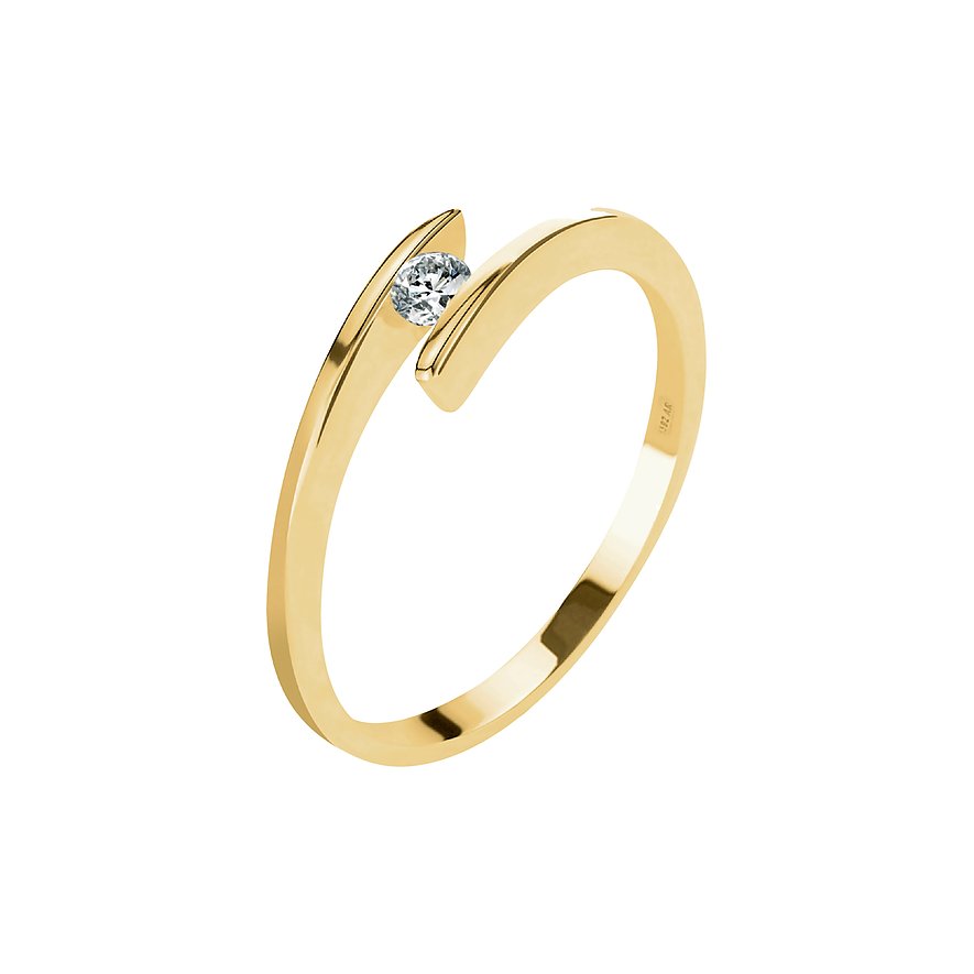 CHRIST Ring aus 585 Gelbgold mit Diamant.