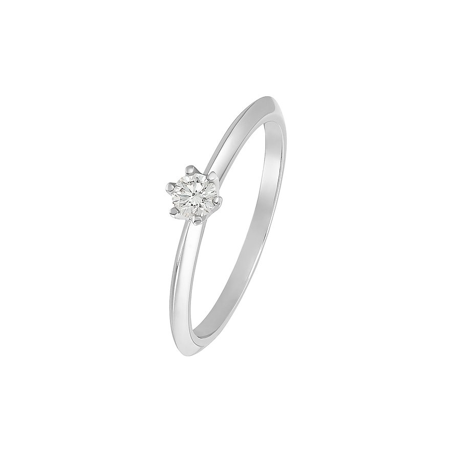 CHRIST Ring aus 950 Platin mit Diamant im Solitär-Schliff.