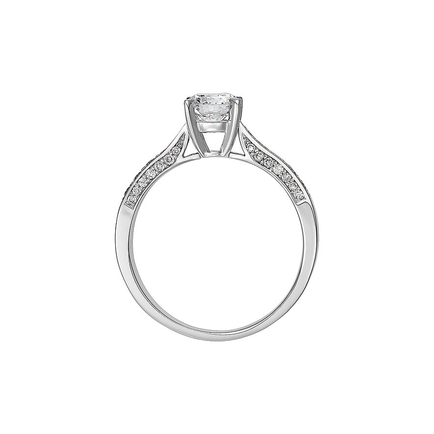 CHRIST Ring aus 585 Weißgold mit Diamanten.