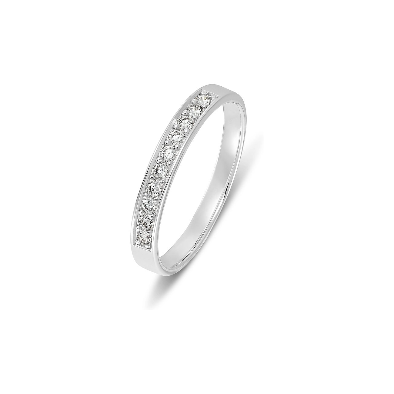 CHRIST Ring aus 585 Weißgold mit Diamanten, Bandring.