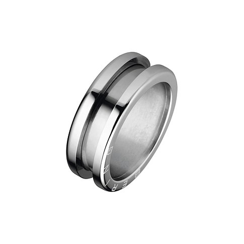 Bering Ring aus Edelstahl, silberfarben, mit zwei Ringen.