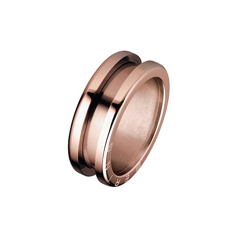 Bering Ring aus Edelstahl, roségoldfarben, mit zwei Ringen.