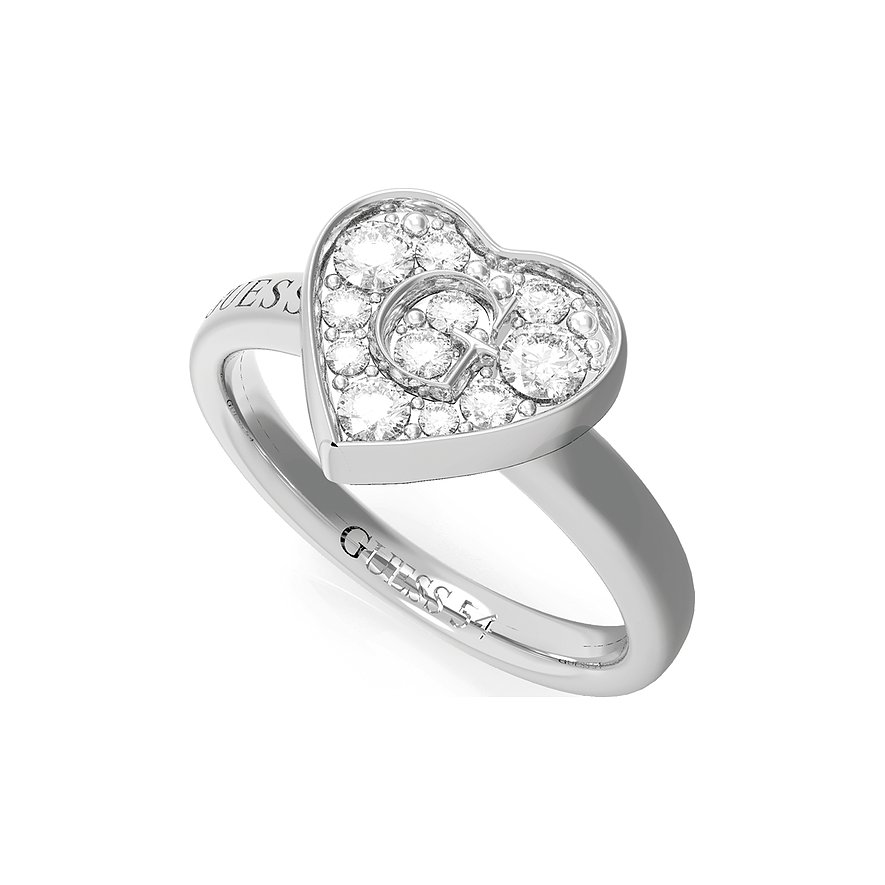 Guess Damenring Pave G Heart Crystals Ring(rh) UBR79028-54