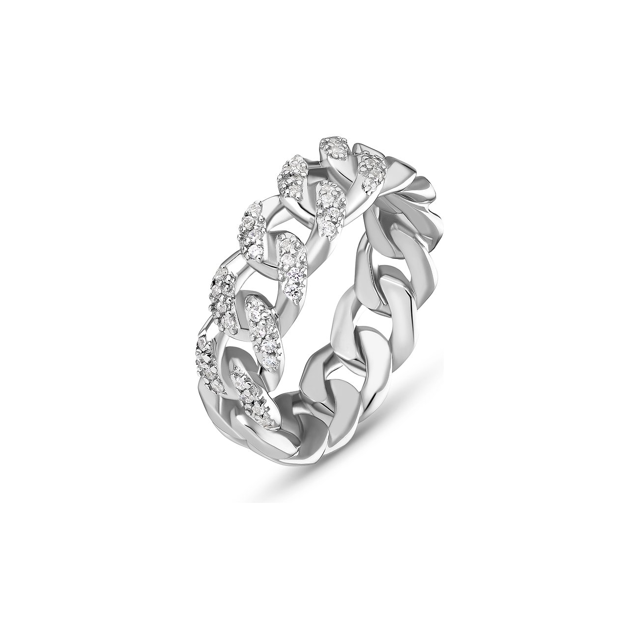 JETTE Damenring GLITTER CHAIN