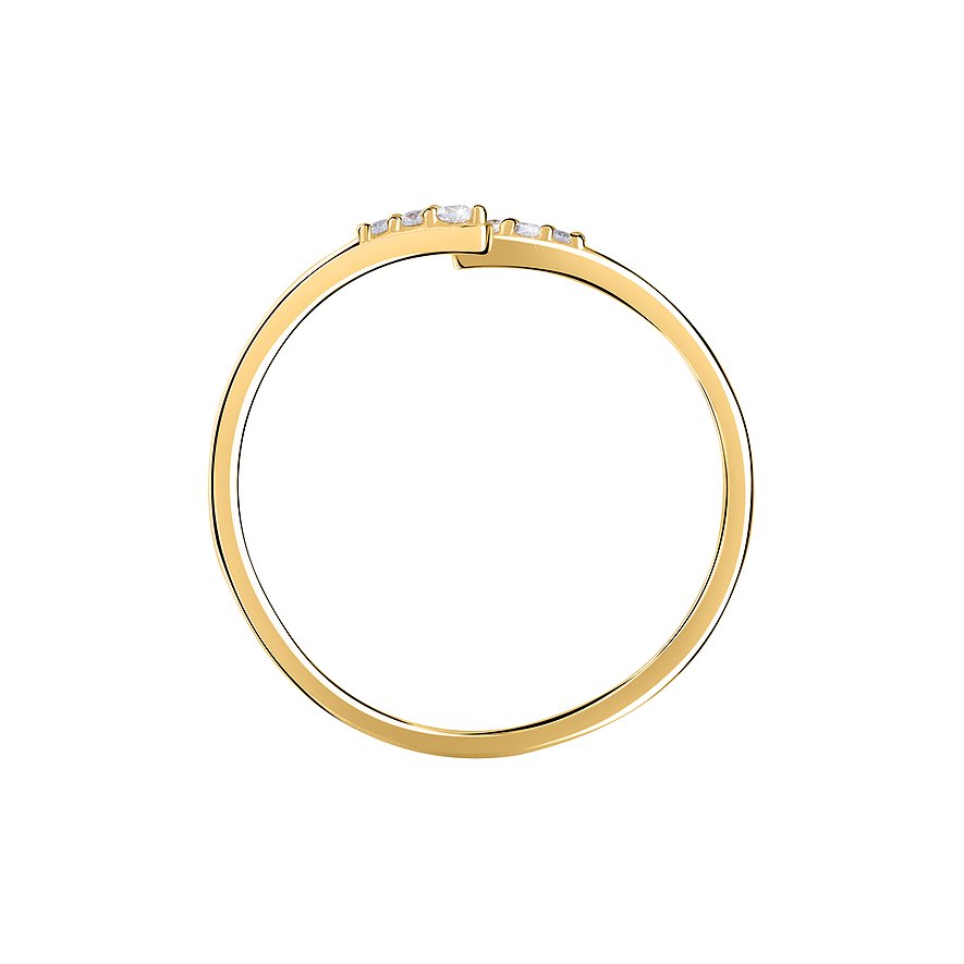 Live Diamond Ring aus 375 Gelbgold mit Diamanten.