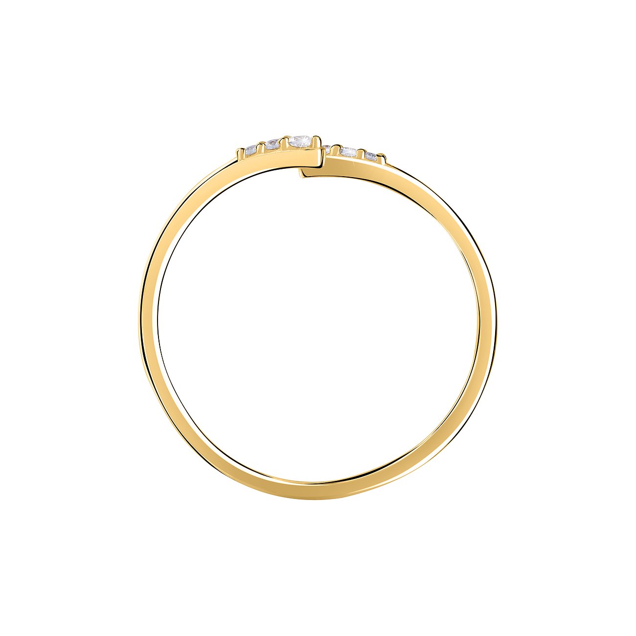 Live Diamond Ring aus 375 Gelbgold mit Diamanten.