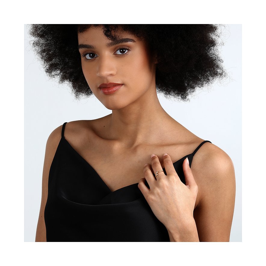 Live Diamond Ring aus 375 Gelbgold mit Diamanten.