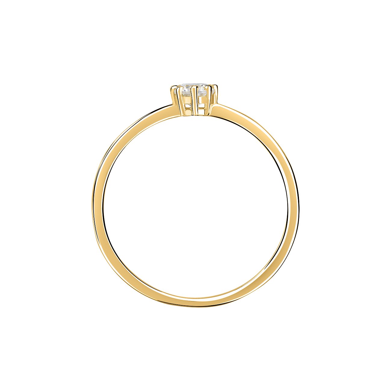 Live Diamond Ring aus 375 Gelbgold mit Diamant.