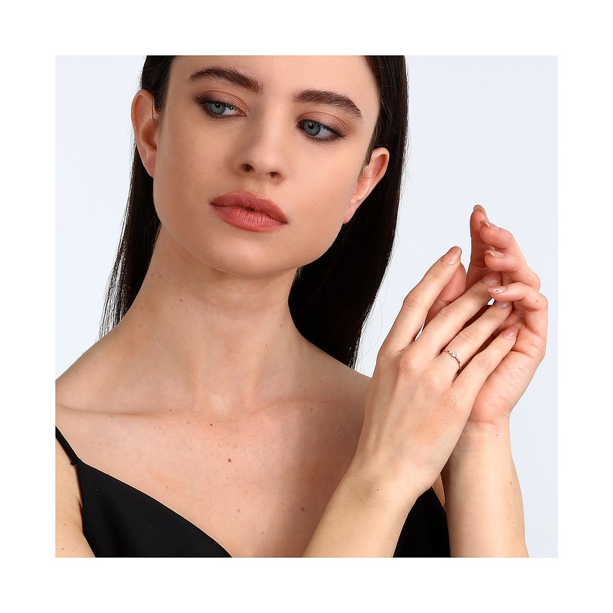 Live Diamond Ring aus 375 Gelbgold mit Diamant.