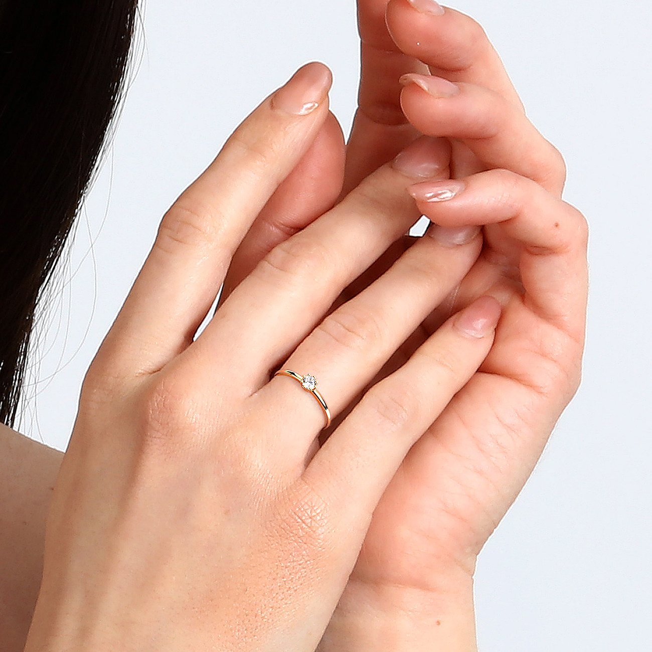 Live Diamond Ring aus 375 Gelbgold mit Diamant.