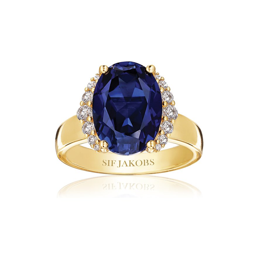 Sif Jakobs Jewellery Damenring SJ-R2342-BLCZ-YG-54 925er Silber