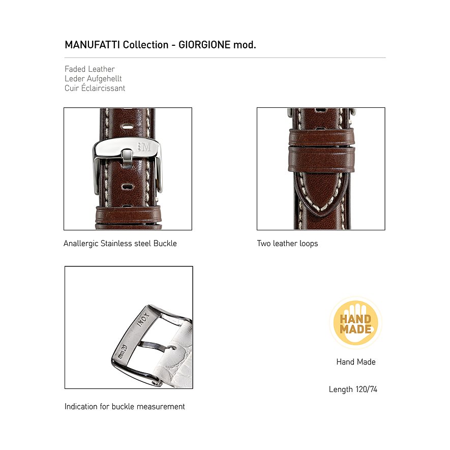 Morellato Morellato Lederband Manufatti Giorgione A01X4272B12034CR18