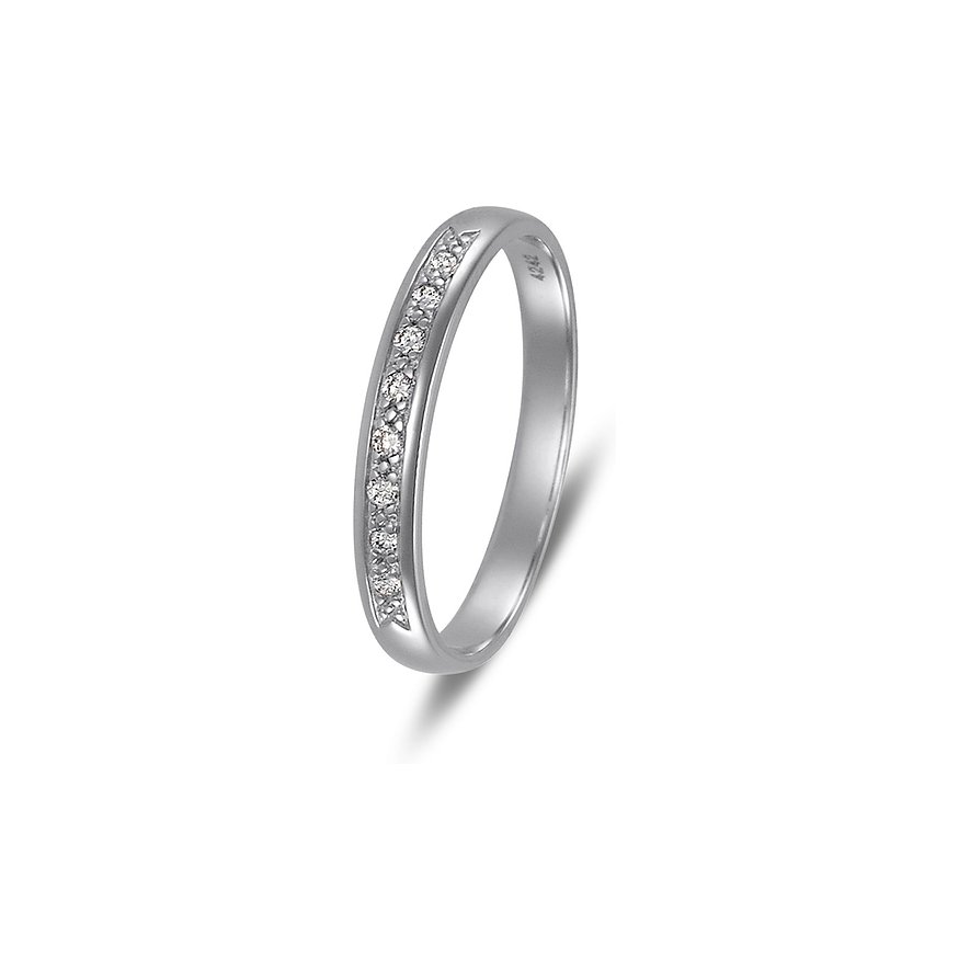 Valeria Damenring, Damen, 585er Weißgold, weißgold, Größe: 58