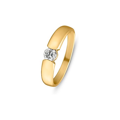 CHRIST Ring aus 585 Gelbgold mit Diamant im Solitärschliff.