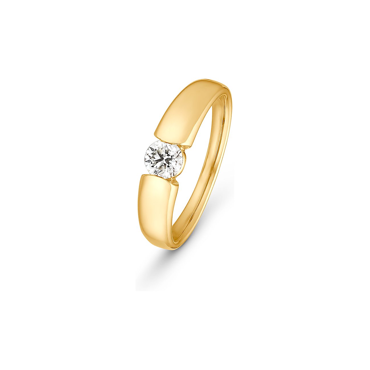 CHRIST Ring aus 585 Gelbgold mit Diamant im Solitärschliff.