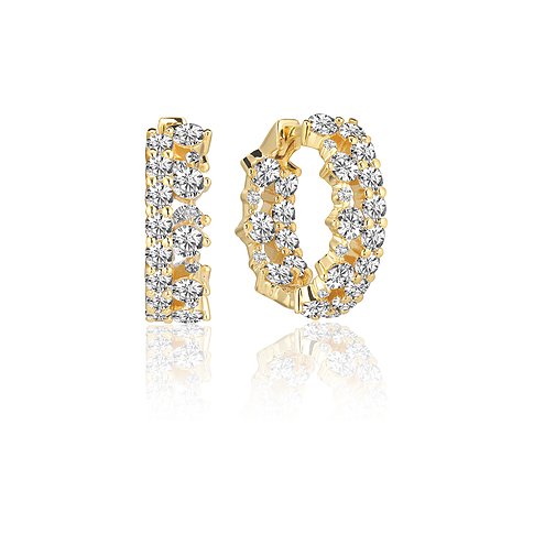 Sif Jakobs Jewellery Ohrringe aus 925er Silber mit vielen klaren Steinen.