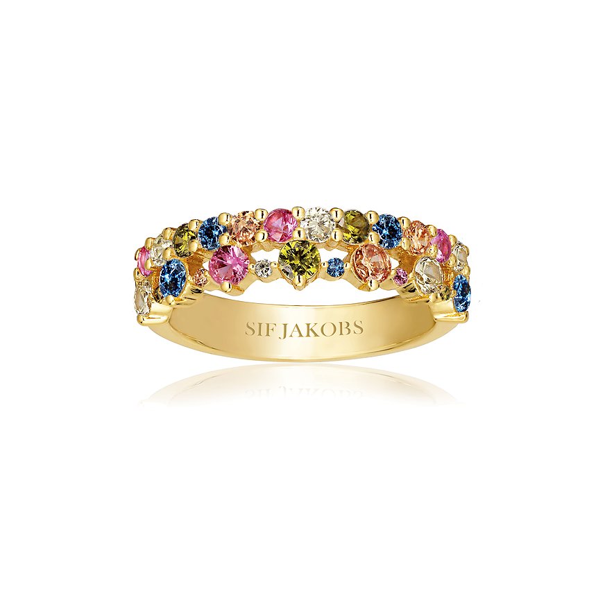 Sif Jakobs Jewellery Damenring, Damen, 925er Silber, gold, Größe: 52