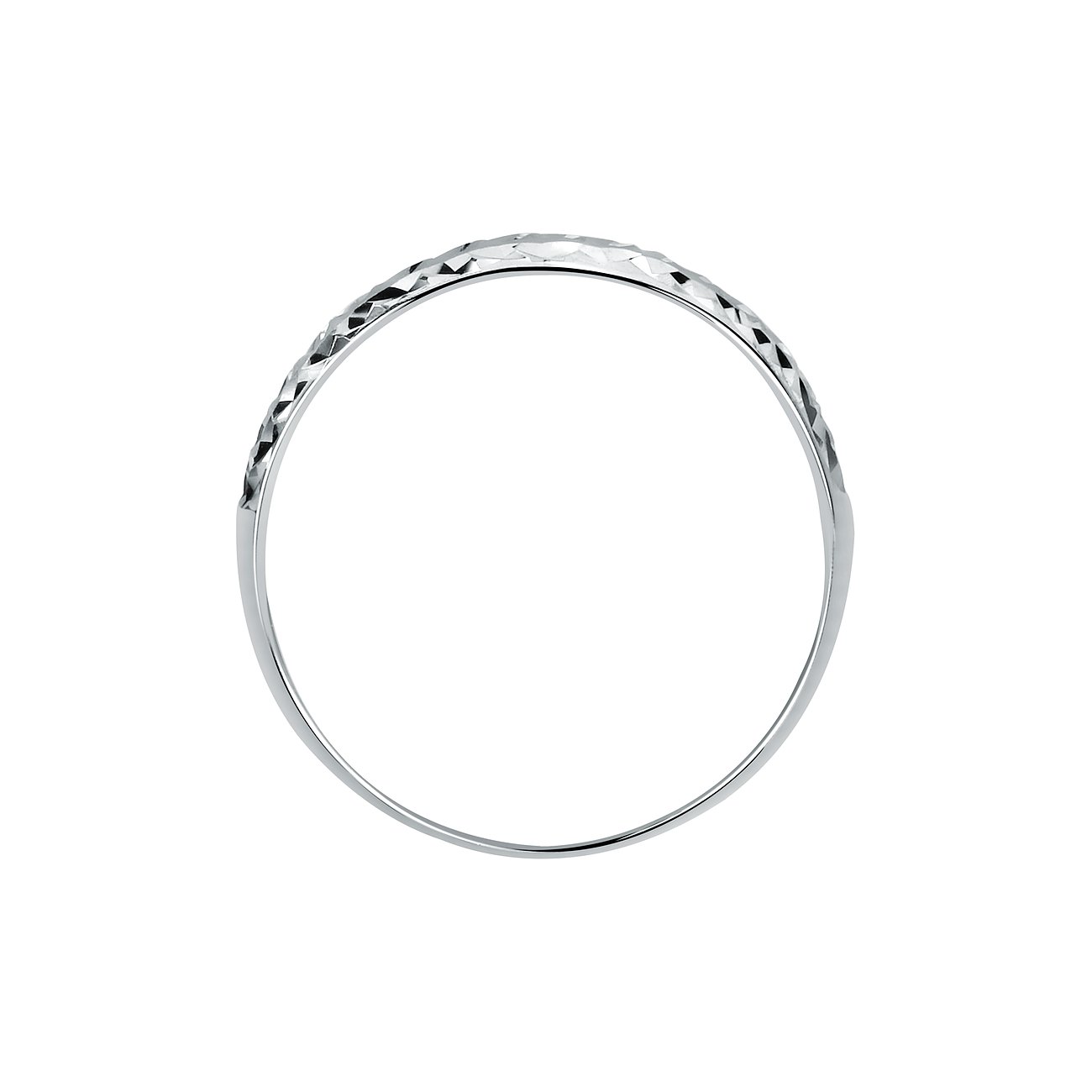 CHRIST Ring aus 375 Weißgold mit Facettenschliff.