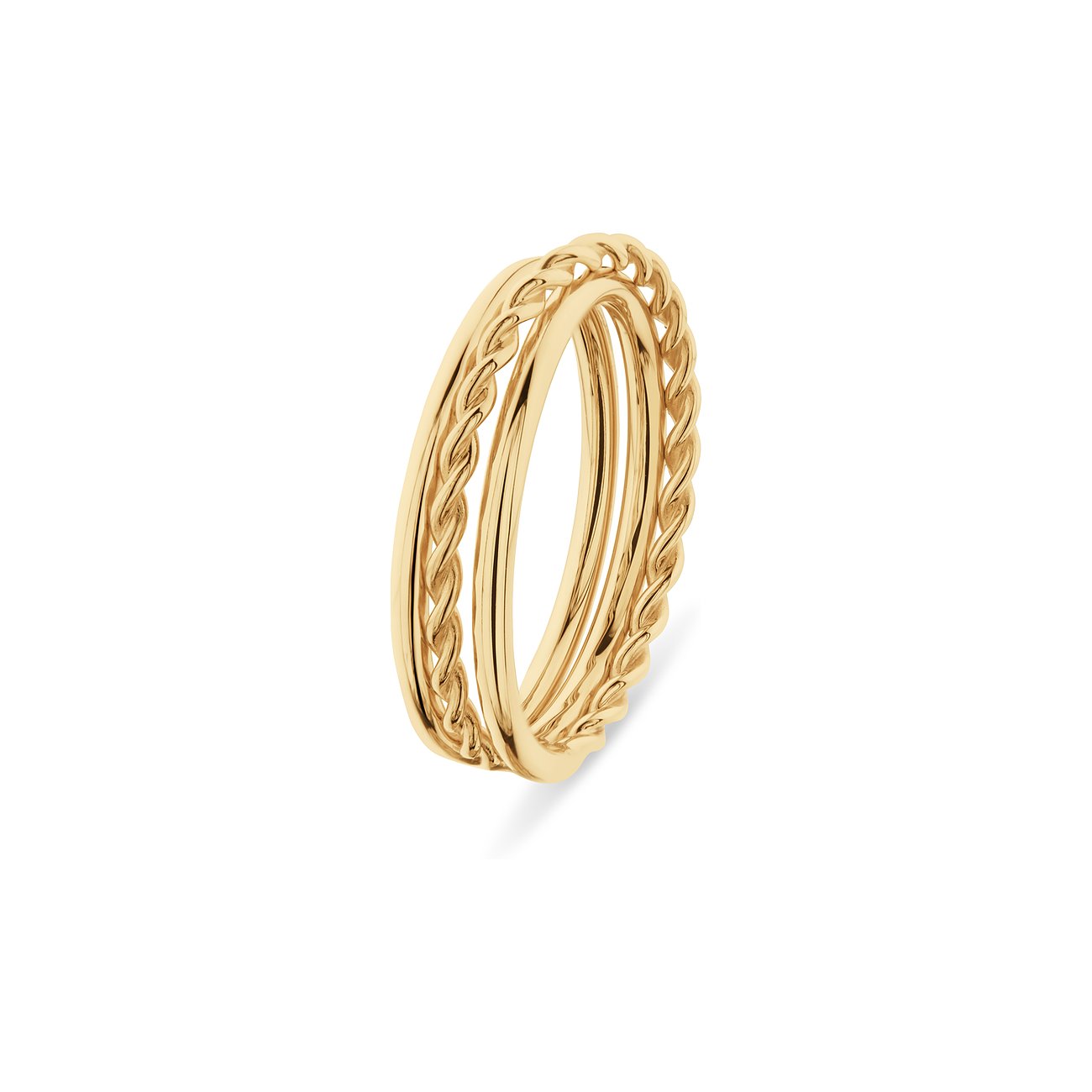 CHRIST Ring aus 585 Gelbgold mit geflochtenem Design.