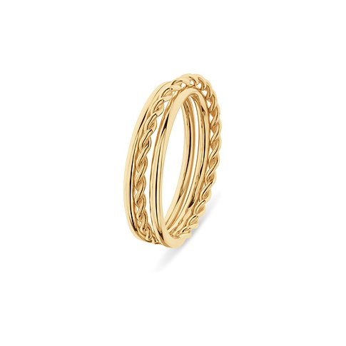 CHRIST Ring aus 585 Gelbgold mit geflochtenem Design.