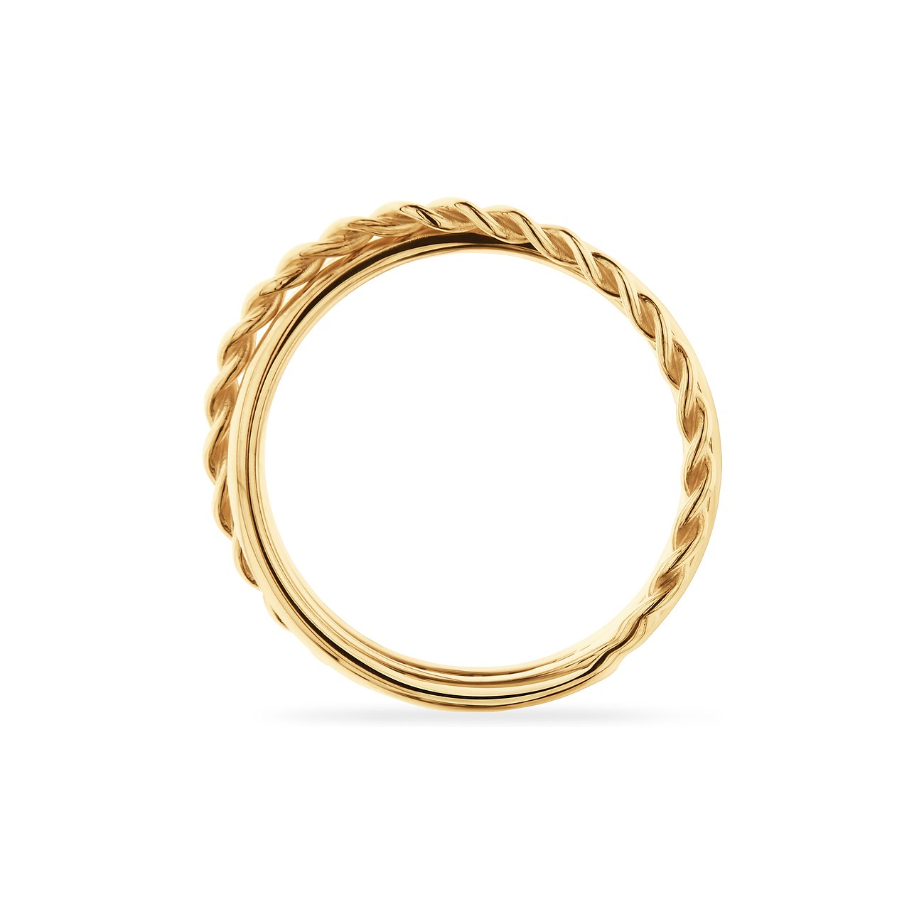 CHRIST Ring aus 585 Gelbgold mit geflochtenem Design.
