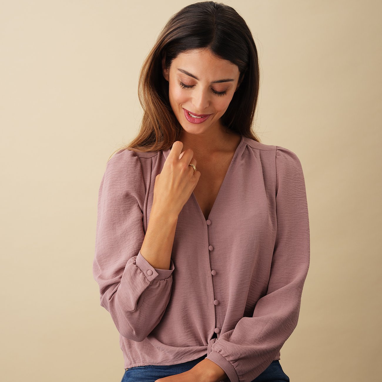 CHRIST Ring aus 585 Gelbgold mit drei schmalen Bändern.