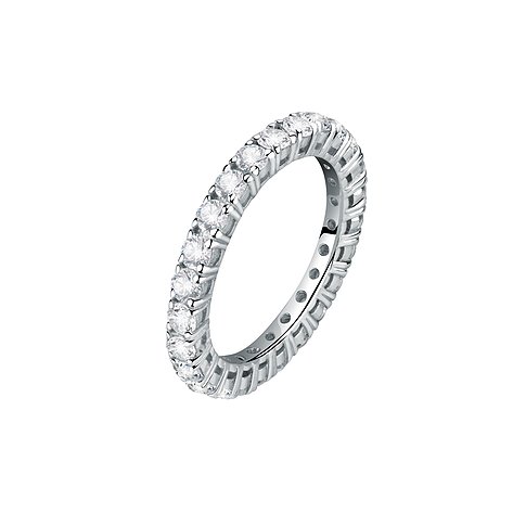 Bague Morellato pour femme en argent recyclé 925 avec zirconias blancs.