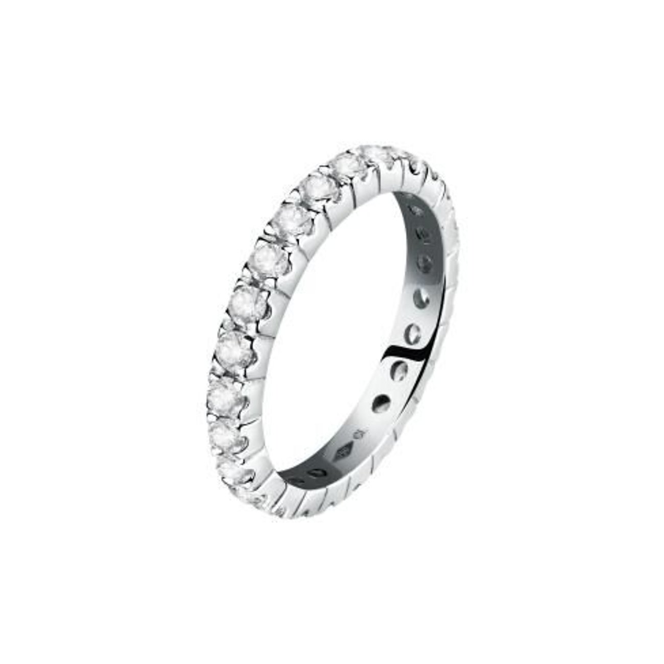 CHRIST Ring aus 585 Weißgold mit Diamanten, als Memory-Ring.