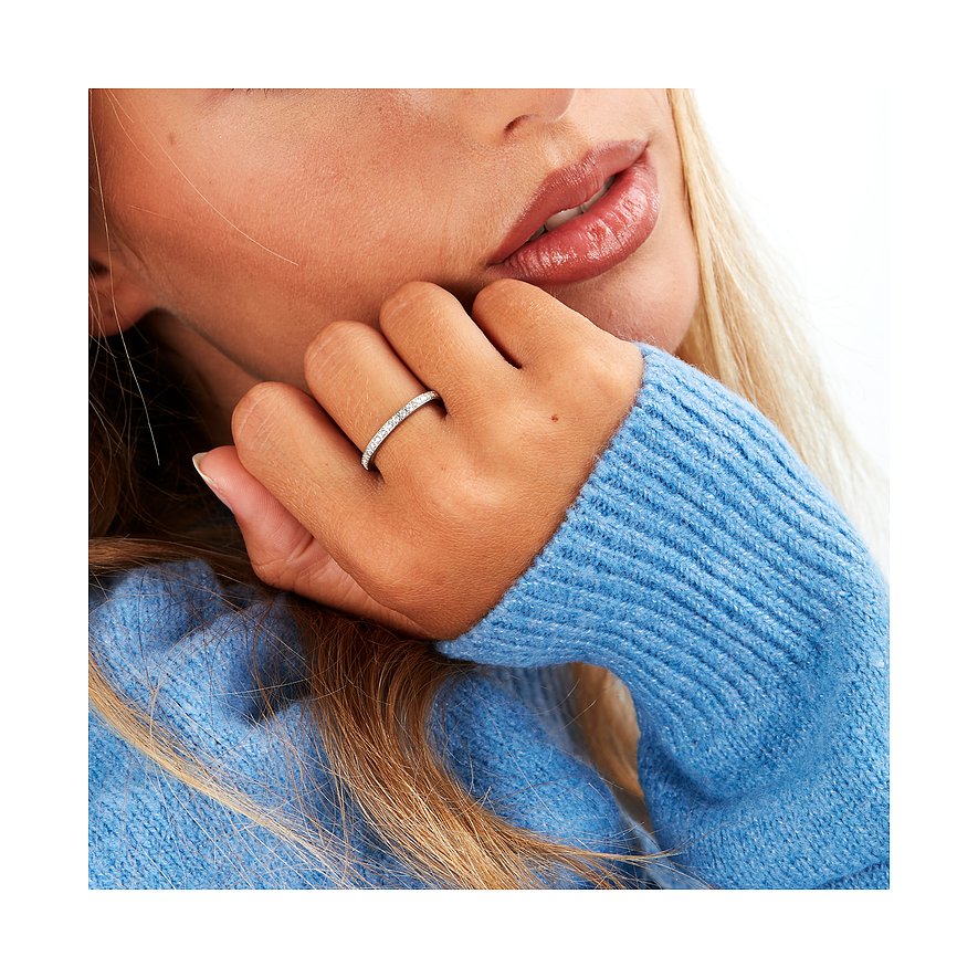 CHRIST Ring aus 585 Weißgold mit Diamanten.