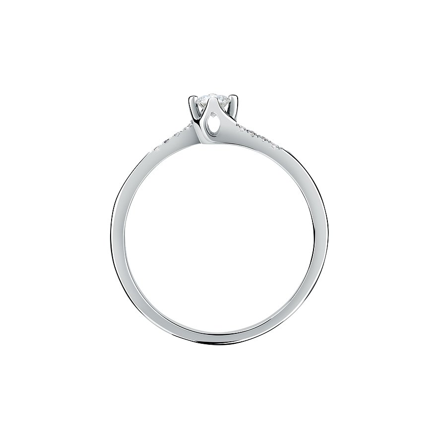CHRIST Ring aus 585 Weißgold mit Diamanten.