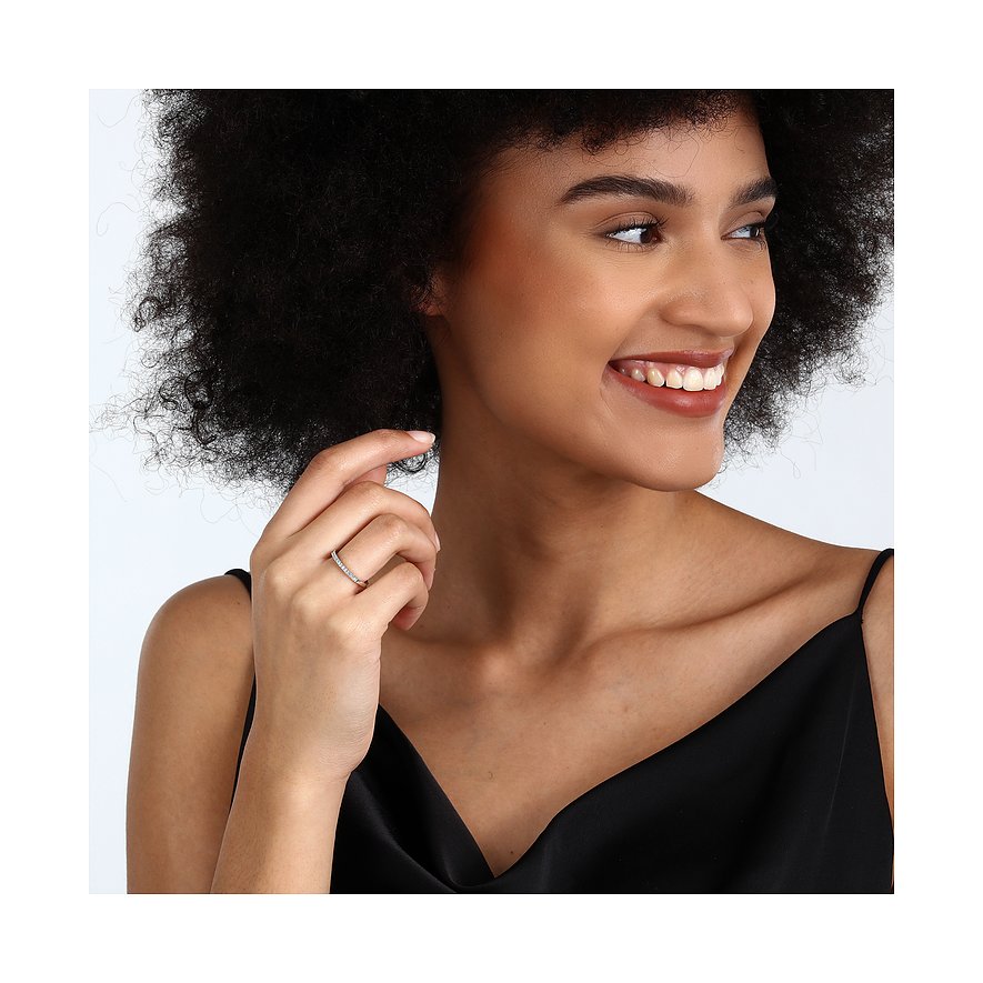 CHRIST Ring aus 585 Weißgold mit Diamanten.