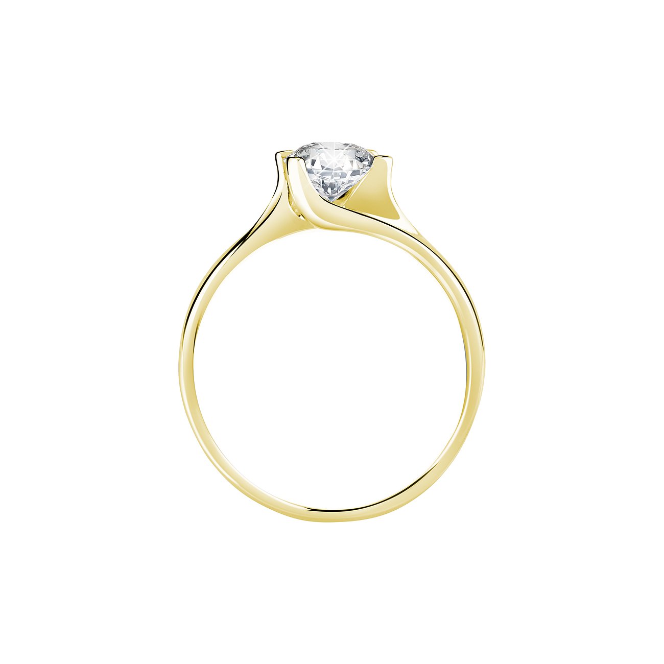 CHRIST Ring aus 585 Gelbgold mit Diamant.