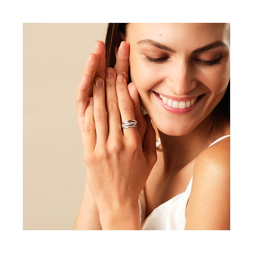 CHRIST Ring aus 750 Weißgold mit Diamanten.