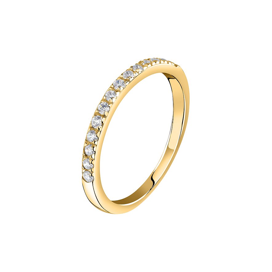 CHRIST Ring aus 585 Gelbgold mit Diamanten, schmal.