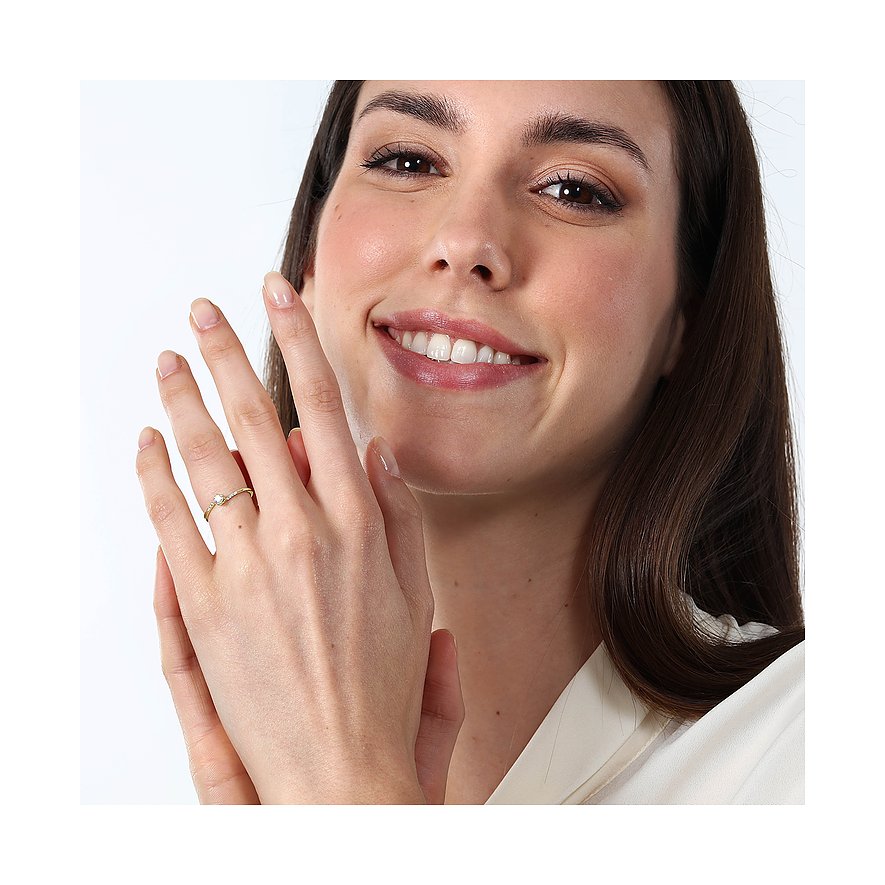 CHRIST Ring aus 585 Gelbgold mit Diamant.