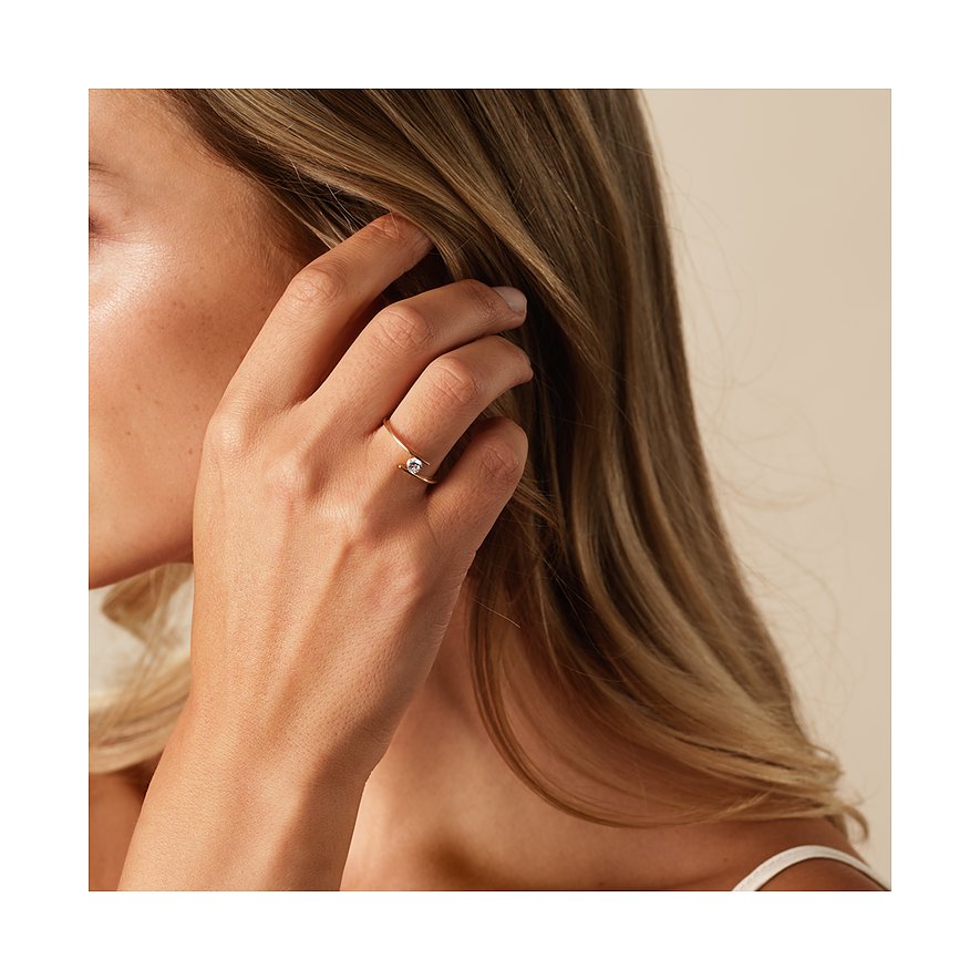 CHRIST Ring aus 585 Gelbgold mit Diamant.