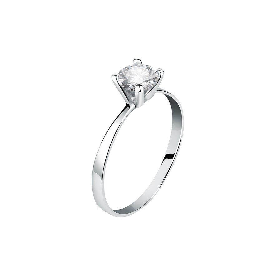 FAVS Damenring, Zirkonia, Damen, 375er Weißgold, weißgold, Größe: 52