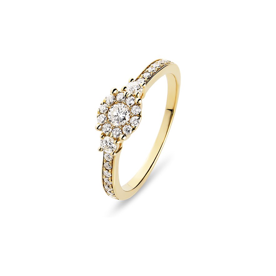 CHRIST Damenring Highlight Ring, Damen, 585er Gelbgold, gelbgold, Größe: 58