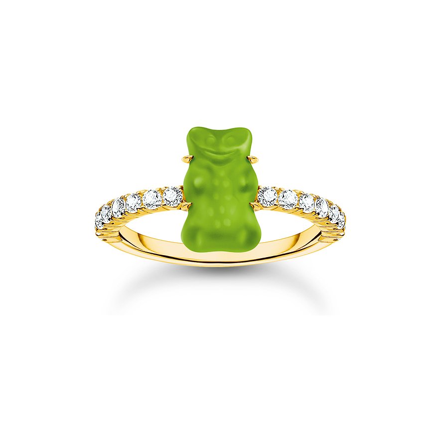 Thomas Sabo Damenring Haribo, Damen, 925er Silber, grün, Größe: 52